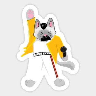 Freddie Meowcury Freddie Mercury as a Cat Sticker